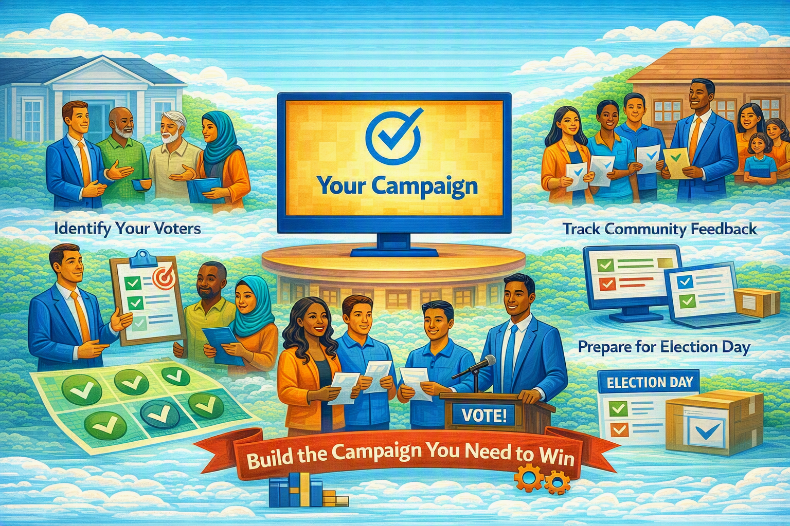 Campaign voter counts dashboard for understanding community engagement and campaign reach.